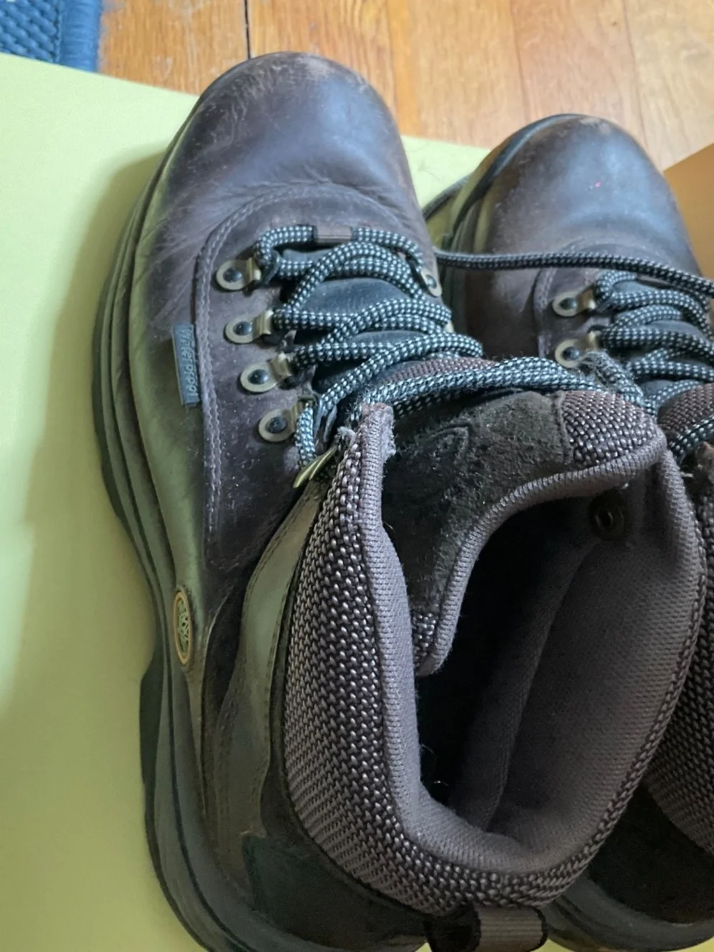 Timberland Womens Brown Leather Hiking Boots Size 8 - Picture 4 of 9